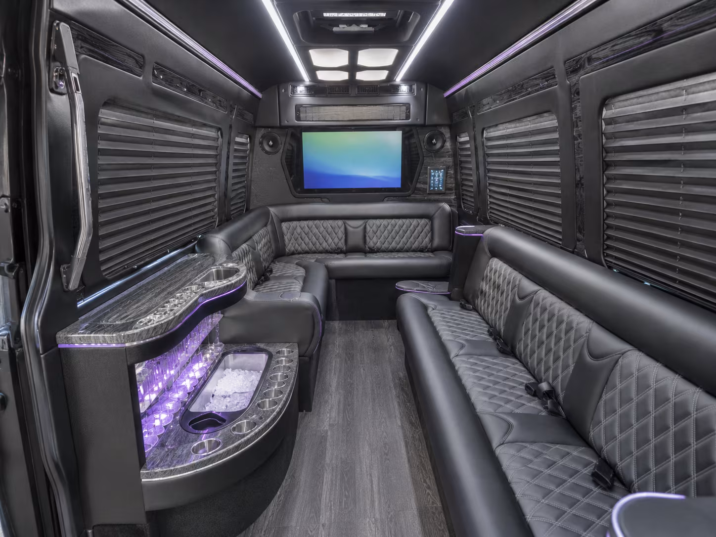 auburn party bus interior